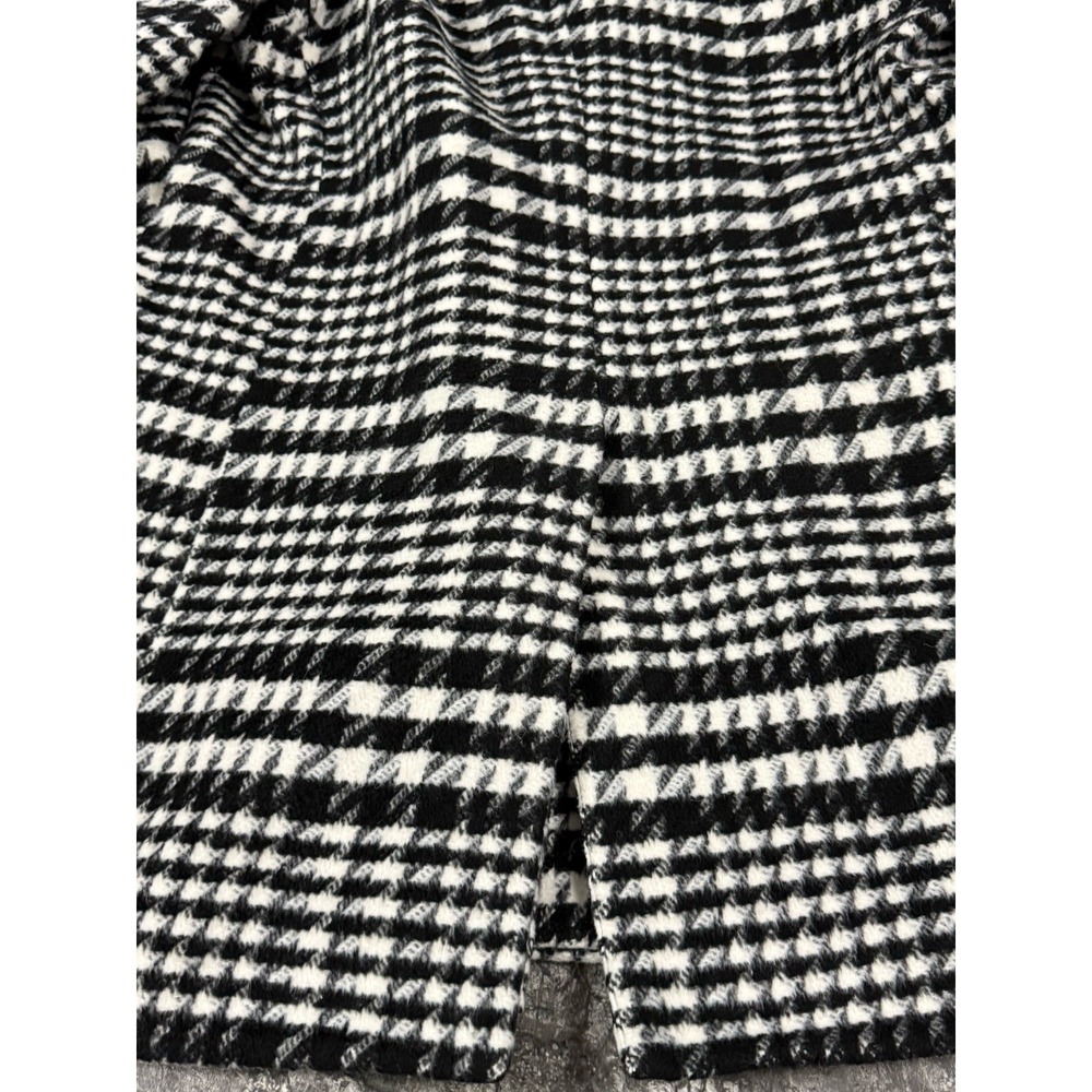Bagatelle Womens Black White Plaid Check Wool Blend Coat‎ Career Classic Sz M - Picture 10 of 15